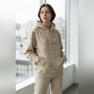 Supreme Blocks Hoodie In Tan Hooded Sweatshirt Medium 100% Authentic Unisex